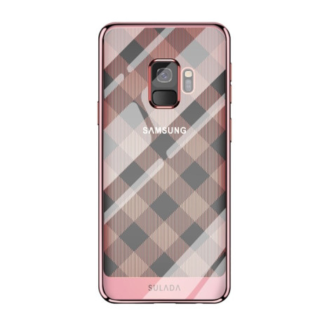 Чехол SULADA Plating Radium Carving на Samsung Galaxy S9 plus - розовый