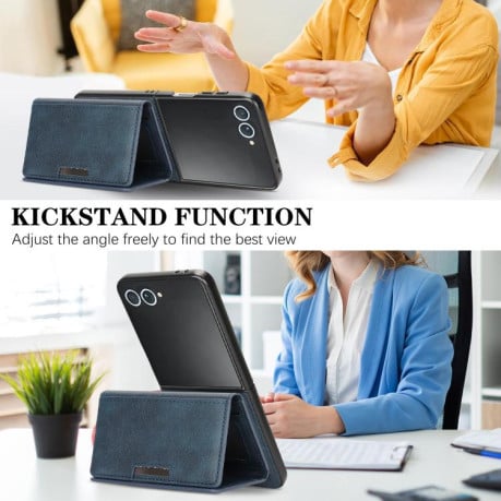 Чохол-книжка Kalebol Strong з MagSafe Tri-Fold з кишенькою для карт на Samsung Galaxy Filp 7 - синій