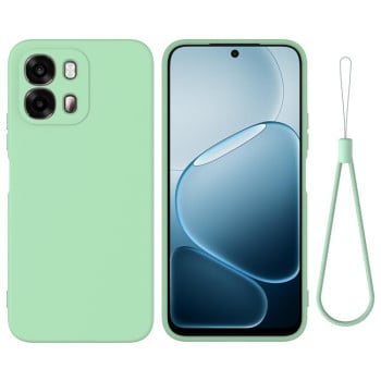 Силиконовый чехол Solid Color Liquid Silicone на OPPO A6 4G / 5G / A6s 4G / 5G — зелёный