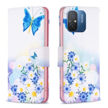 Чехол-книжка Colored Drawing Pattern для Xiaomi Redmi Poco C55/Redmi 12C/11A- Butterfly Love