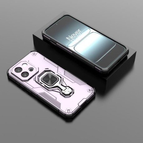 Противоударний чехол Metal Kickstand TPU Hybrid PC для OnePlus 13T - фіолетовий