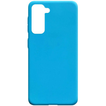 Силиконовый чехол Candy для Samsung Galaxy S21 - голубой