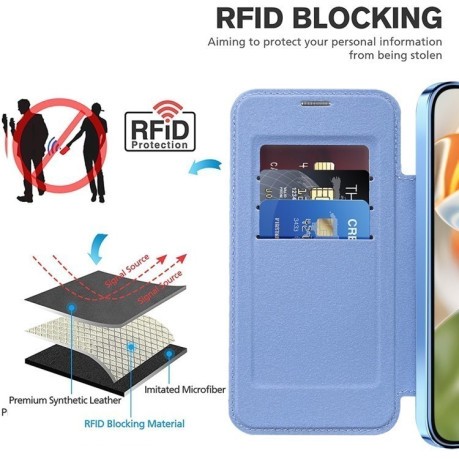 Чохол-книжка Shield MagSafe RFID Anti-theft Leather для Google Pixel 9 Pro XL - синій