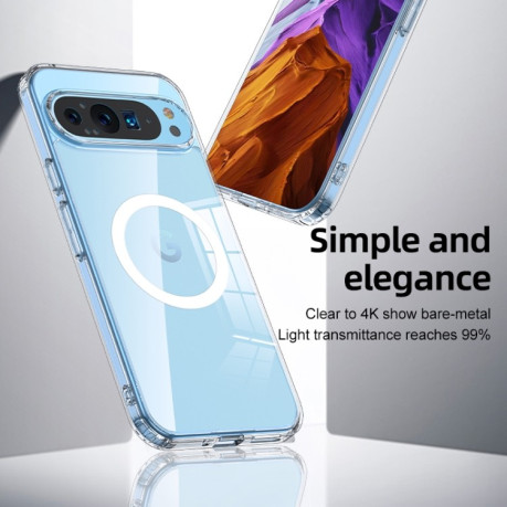Чохол Clear Case MagSafe Simple Magnetiс для Google Pixel 9 - прозорий