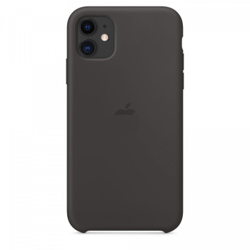 Силиконовый чехол Silicone Case Black на iPhone 11-премиальное качество
