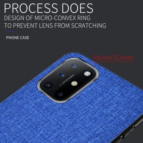 Противоударный чехол Cloth Texture на Samsung Galaxy A52/A52s - голубой