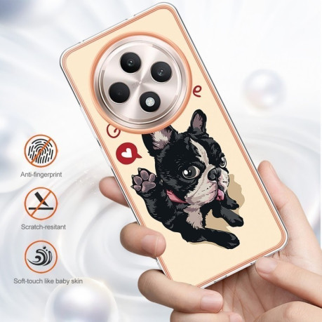 Противоударный чехол Electroplating IMD для OPPO Reno12 F/12 FS 5G - Dog