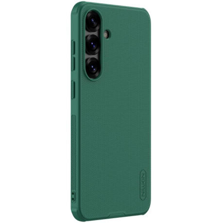Противоударный чехол NILLKIN Super Frosted для Samsung Galaxy S25 5G - зеленый