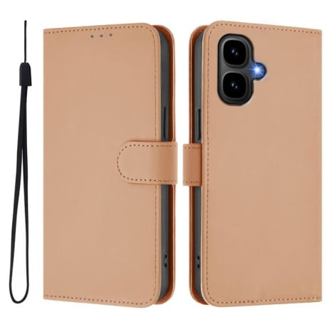 Чехол-книжка с мягким покрытием (Skin Feel) со шнурком на Infinix Smart 10 4G - Nude