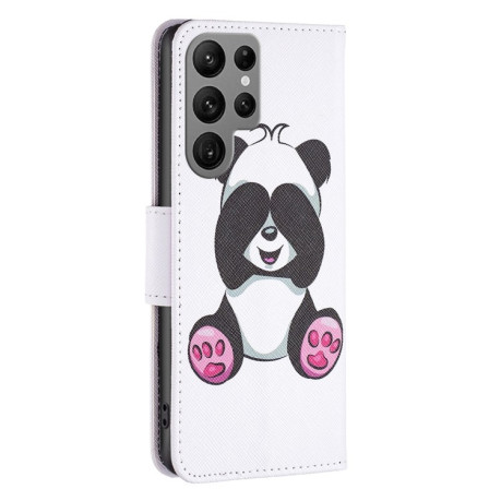 Чохол-книжка Colored Drawing Pattern для Samsung Galaxy S24 Ultra 5G - Panda