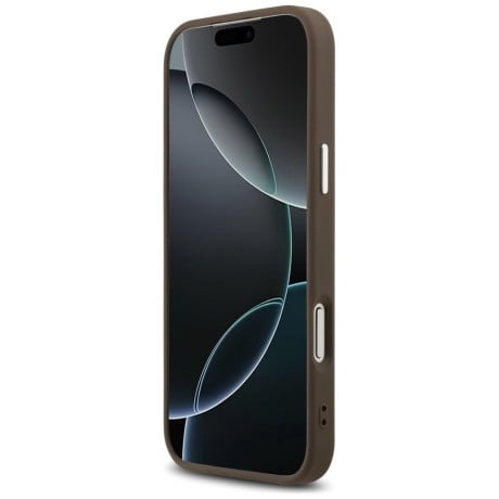 Оригинальный чехол Guess 4G Big Logo на iPhone 17 Pro Max - Brown - Silver