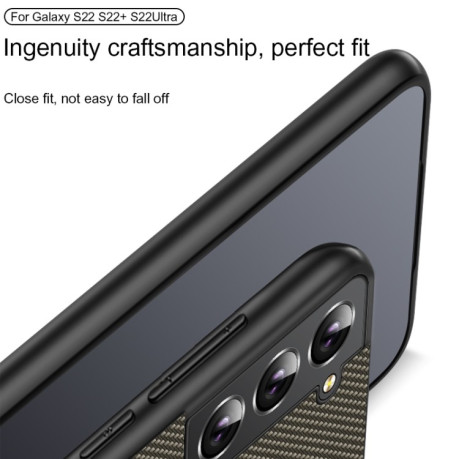 Противоударный чехол Printing Carbon Fiber для Samsung Galaxy S23 Ultra 5G - черный