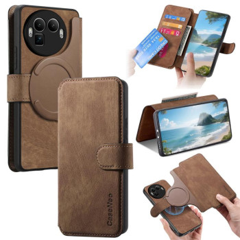 Чохол-книжка CaseNeo MagSafe RFID Anti-theft Retro Leather на Realme GT 8 Pro Global — коричневий