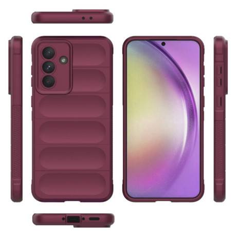 Силіконовий чохол Magic Flannel для Samsung Galaxy A56 5G - винно-червоний