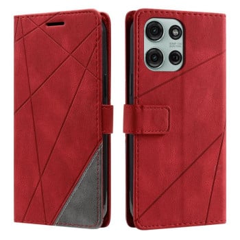 Чохол-книжка Skin Feel Splicing для Motorola Moto G75 5G - червоний