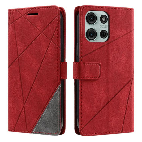 Чохол-книжка Skin Feel Splicing для Motorola Moto G75 5G - червоний