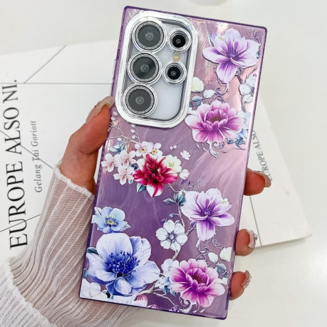 Протиударний чохол Flowers and Plants Series для Samsung Galaxy S25 Ultra 5G - Purple Flowers