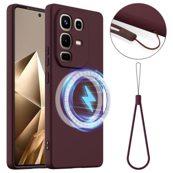 Силіконовий чохол Shockproof Silicone Magsafe для Infinix Note 50 4G / 50 Pro 4G - коричневий