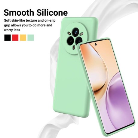 Силіконовий чохол Solid Color Liquid Silicone на Realme 14 Pro+ - зелений