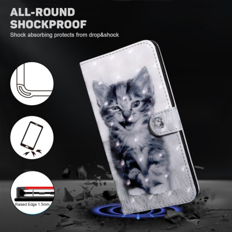 Чехол-книжка 3D Painting для Samsung Galaxy A35 5G - Cat