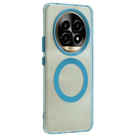 Противоударный чехол Candy Magsafe PC Hybrid TPU для Realme 13 Pro+ 5G - синий