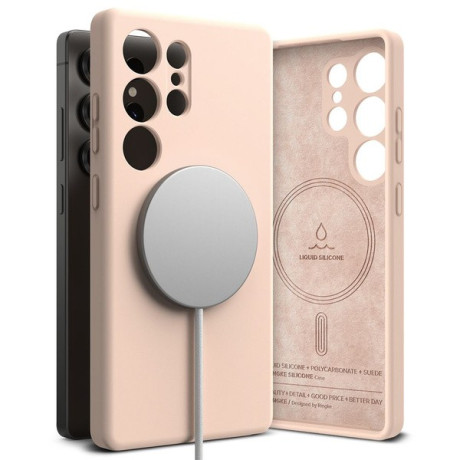 Оригінальний чохол Ringke Silicone MagSafe для Samsung Galaxy S25 Ultra - Pink