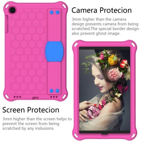 Протиударний чохол Honeycomb Design на iPad mini 5/4/3/2/1 - рожево-синій