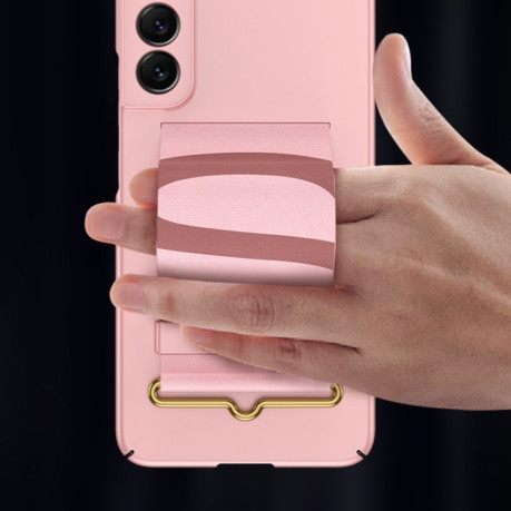 Противоударный чехол GKK Wristband для Samsung Galaxy S22 5G - розовый
