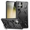 Противоударный чехол HTM MagSafe Magnetic Shockproof Phone Case with Ring Holder для Samsung Galaxy S24 Ultra 5G - черный
