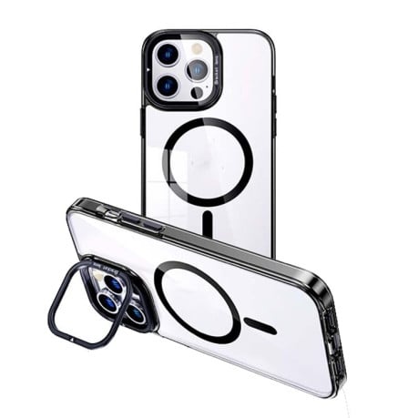 Противоударный чехол MagSafe Magnetic Holder для iPhone 15 Pro - черный