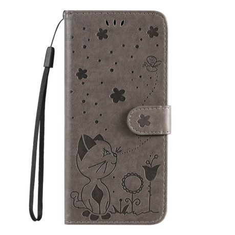 Чехол-книжка Cat and Dog для Xiaomi Redmi Note 14 5G - серый