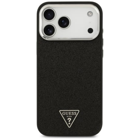 Оригінальний чохол Guess Glitter Triangle Logo з MagSafe на iPhone 17 Pro Max - Black