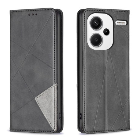 Чохол-книжка Rhombus Texture для Xiaomi Redmi Note 13 Pro+ 5G - чорний