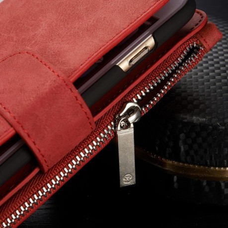 Кожаный чехол- кошелек CaseMe на iPhone 6 Plus &amp; 6s Plus -красный