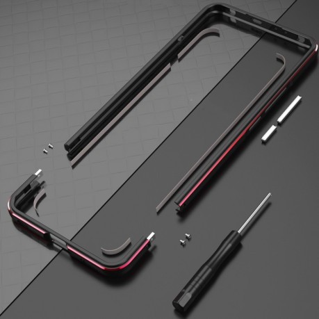 Металлический бампер Aurora Series для Xiaomi Mi 11 - черно-красный