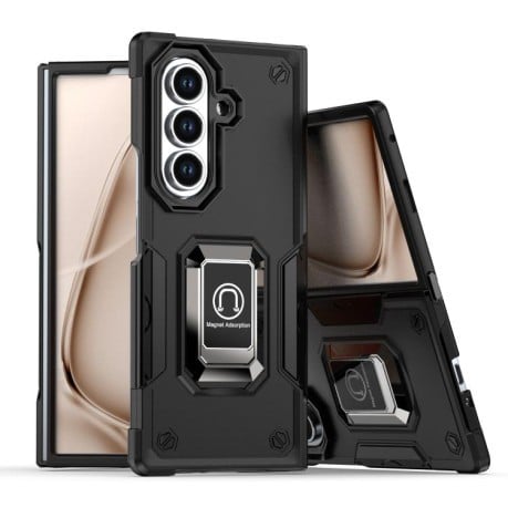 Протиударний чохол Non-slip Armor з підставкою на Samsung Galaxy Fold 7 5G - чорний
