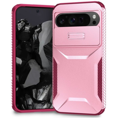 Протиударний чохол Sliding Camshield для Google Pixel 9 Pro XL - Pink + Rose Red