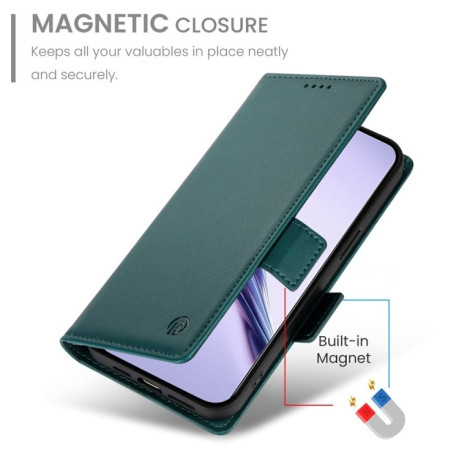 Чехол-книжка Side Buckle Magnetic Frosted Leather для Realme 13 Pro / 13 Pro+ Global - зеленый