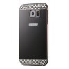 Бампер з акриловою накладкою Diamante Push Pull Gold для Samsung Galaxy S6/G920 -чорний