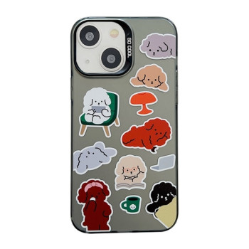 Чехол-книжка Cute Animal Pattern Series для iPhone 15 - Colorful Puppy