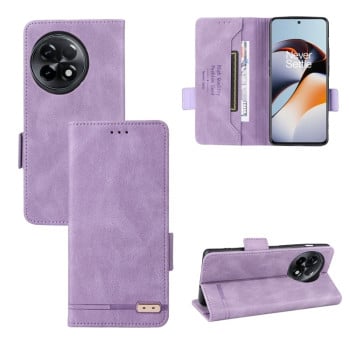 Чехол-книжка Magnetic Clasp Flip для OnePlus 11R / Ace 2 - фиолетовый