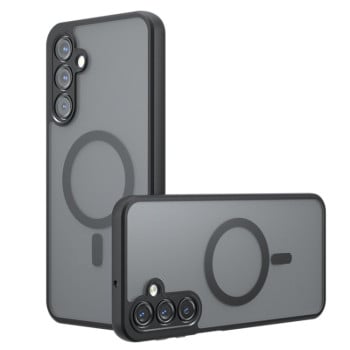 Противоударный чехол Armor Precise Hole гибрид твердого и мягкого материала на Samsung Galaxy A56 5G - черный