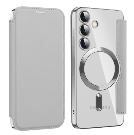 Чохол-книжка Shield MagSafe RFID Anti-theft Leather  для Samsung Galaxy S25+ 5G - сірий