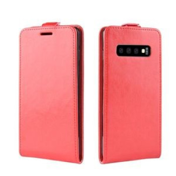 Кожаный флип-чехол Business Style на Samsung Galaxy S10/G973- красный