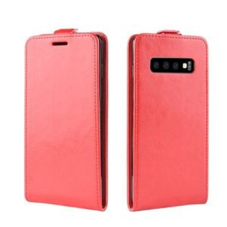 Шкіряний фліп-чохол Business Style на Samsung Galaxy S10/G973- червоний