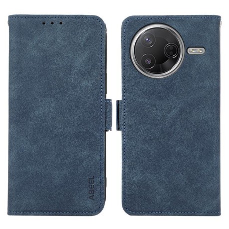 Чехол-книжка ABEEL Frosted Magnetic RFID Leather на Xiaomi Poco F7 Pro / F7 Ultra Global - синий