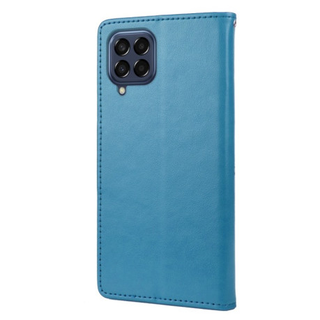 Чохол-книжка Butterfly Flower Pattern для Samsung Galaxy M53 5G - синій