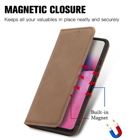Чохол-книжка Retro Skin Feel Business Magnetic Samsung Galaxy A33 5G - коричневий