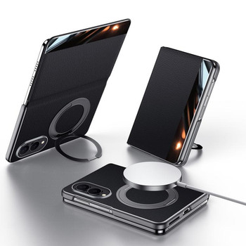 Чохол-книжка Sulada зі Smart View-віконцем і MagSafe на Samsung Galaxy Fold8 5G — чорний
