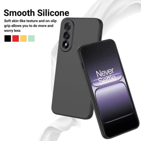 Силіконовий чохол Solid Color Liquid Silicone на OnePlus Nord 5/Ace 5 Ultra - чорний